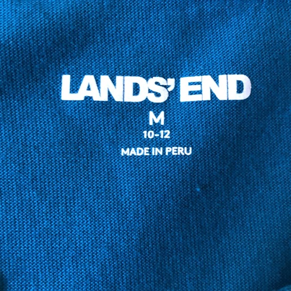 Land’s End 100% cotton 3/4 sleeve Tee Shirt tunic medium teal. EUC - Picture 5 of 5